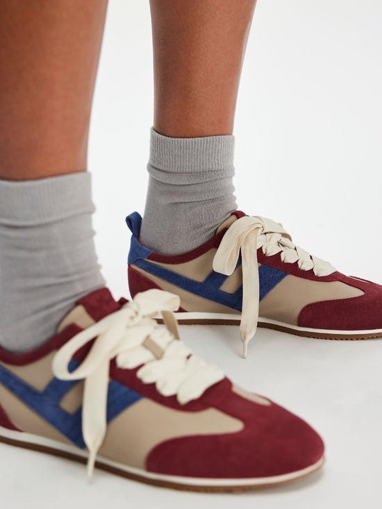 Free People Shoes - $128! Free People Aces Tennis Hickory Silt Shoes Navy Blue Drawstring SZ 9/40